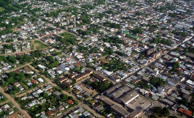 Widok z lotu ptaka na obszar miejski w Urugwaju.