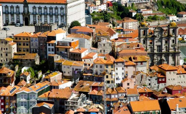 Widok miasta Porto z lotu ptaka - Portugalia